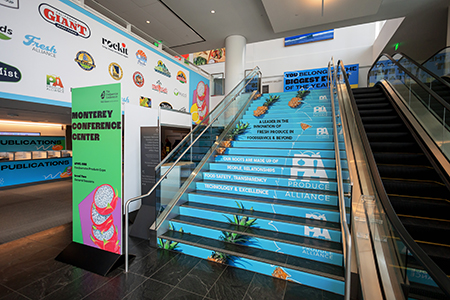 sponsor signs within convention center