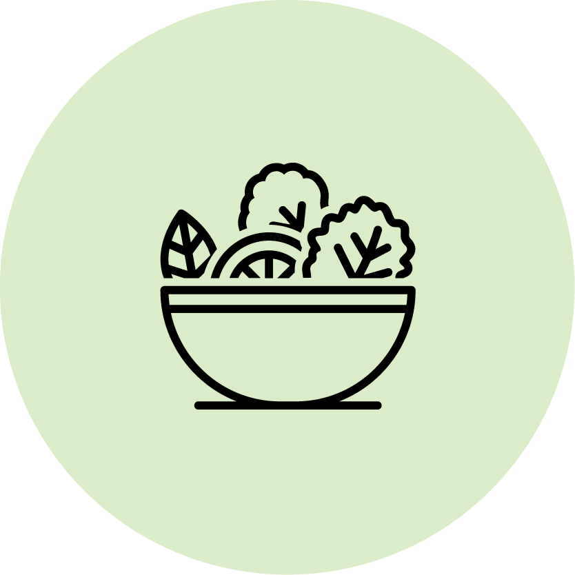 Bowl of salad icon