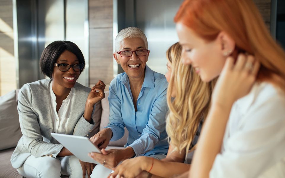 business woman working together