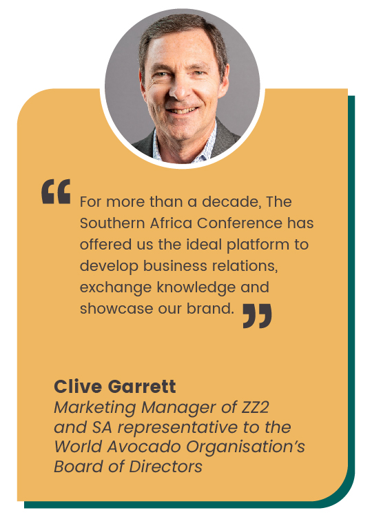 CMS ALT TEXT Clive Garrett quote: "For more than a decade, The Southern Africa Conference has offered us the ideal platform to develop business relations, exchange knowledge and showcase our brand."