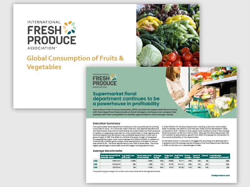 CMS ALT TEXT Cover of IFPA Global Consumption of Fruits & Vegetables.